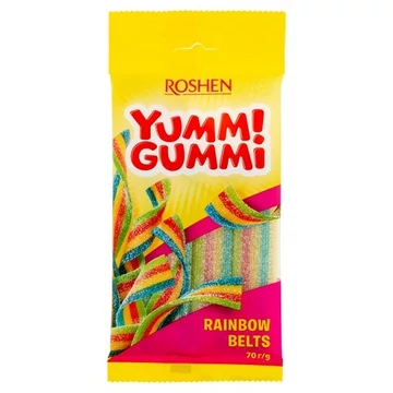 EEM-003007 YUMMI GUMMI SOUR BELTS 70G ROSHEN