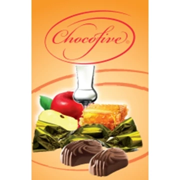 CHOCOFIVE LÉDIG "AZ ALMA CSÓKJA" PRÉM.MÉZES ALMAPÁLINKÁS SZALONCUKOR