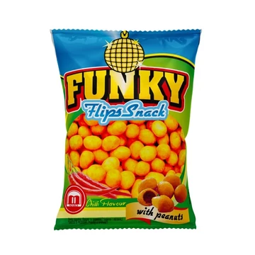 FUNKY 50G FLIPS SNACK pörkölt földimogyoró chili ízű