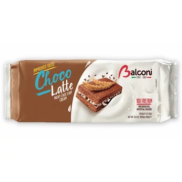 BALCONI CHOCO LATTE SZELET CSOKIDARABOKKAL 10X30G