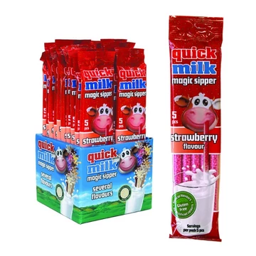 QUICK MILK ÍZESÍTETT SZÍVÓSZÁL EPER 5X6G