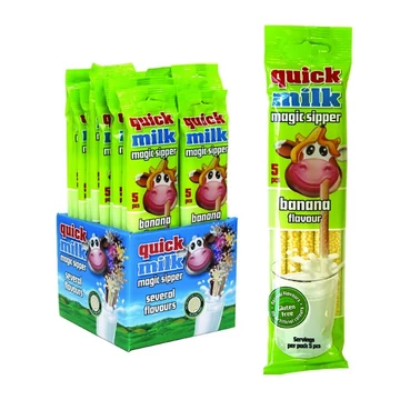 QUICK MILK ÍZESÍTETT SZÍVÓSZÁL BANÁN 5X6G