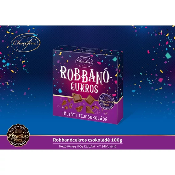 EEM-003393 ROBBANÓ TÁBLÁS 100G CHOCOFIVE