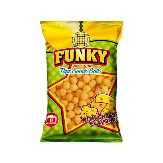 EEM-003487 FUNKY Sajtos ízű kukoricasnack golyó (Fripsy) 80G