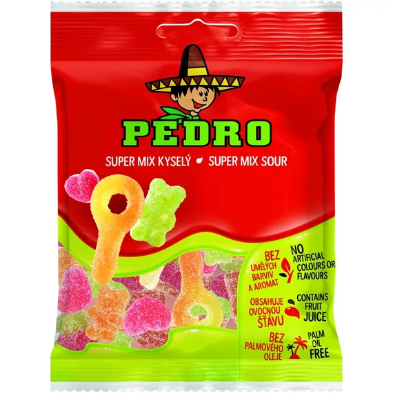 EEM-003540 PEDRO Super Mix sour gumicukor 80g
