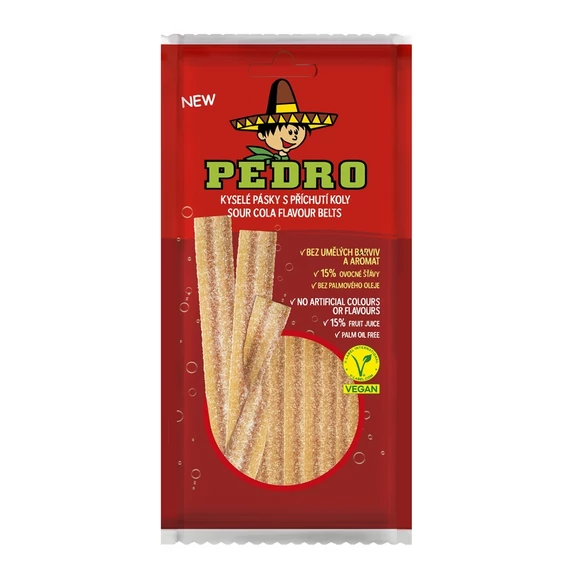 EEM-003541 Pedro Sour Cola Belts gumicukor 80g
