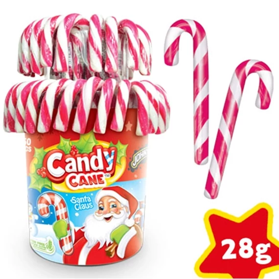 EEM-003613 JOHNY BEE CANDY CANE 28G RED-WHITE