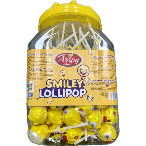 EEM-003717 LOLLIPOP SMILEY VEGYES ÍZŰ NYALÓKA 14G