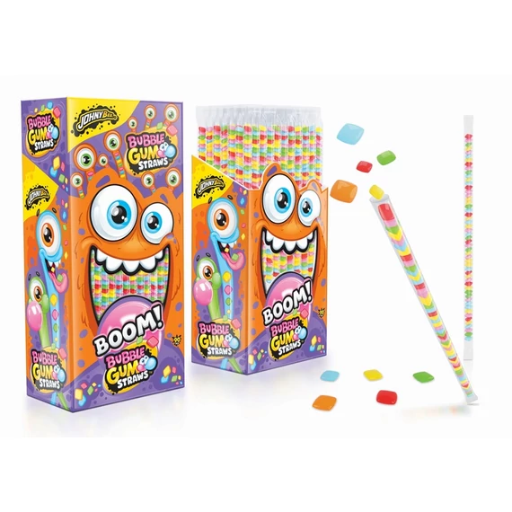 EEM-003812 JOHNY BEE BUBBLE GUM STRAW 12G